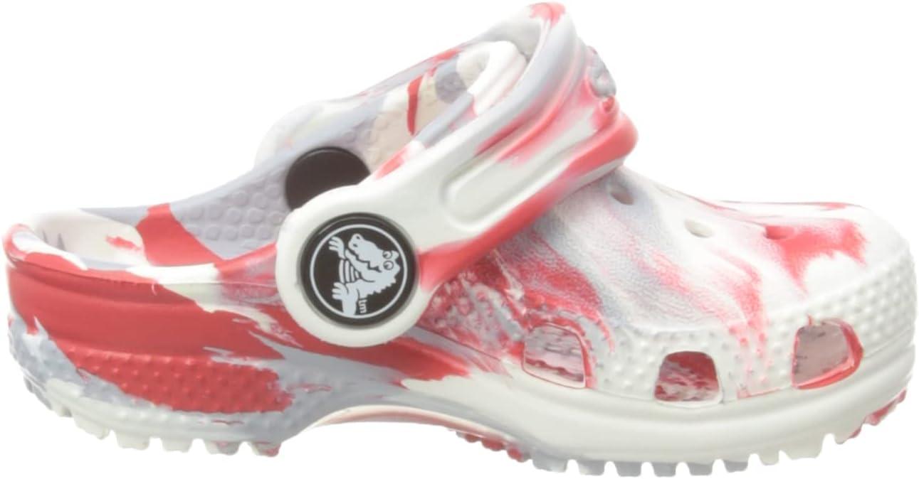 image:imageCrocs UnisexChild Classic Watercolor Marbled Clog KWhiteFlame