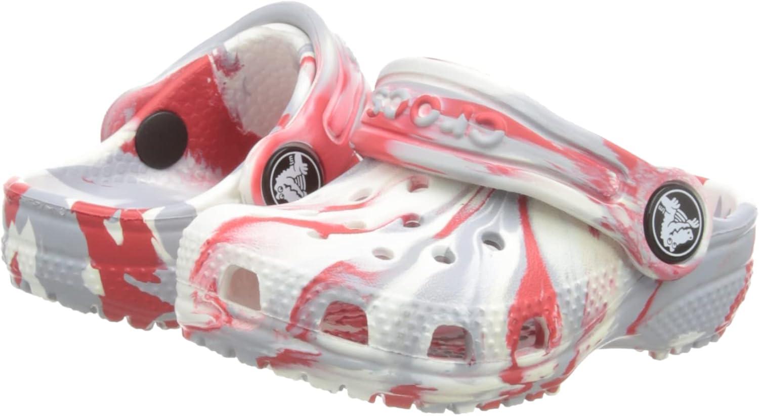 image:imageCrocs UnisexChild Classic Watercolor Marbled Clog KWhiteFlame