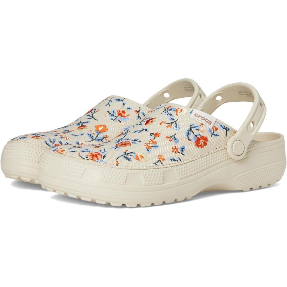 image:imageCrocs UnisexAdult Classic Crafted Canvas Clogs for Men and WomenFloral Frappe