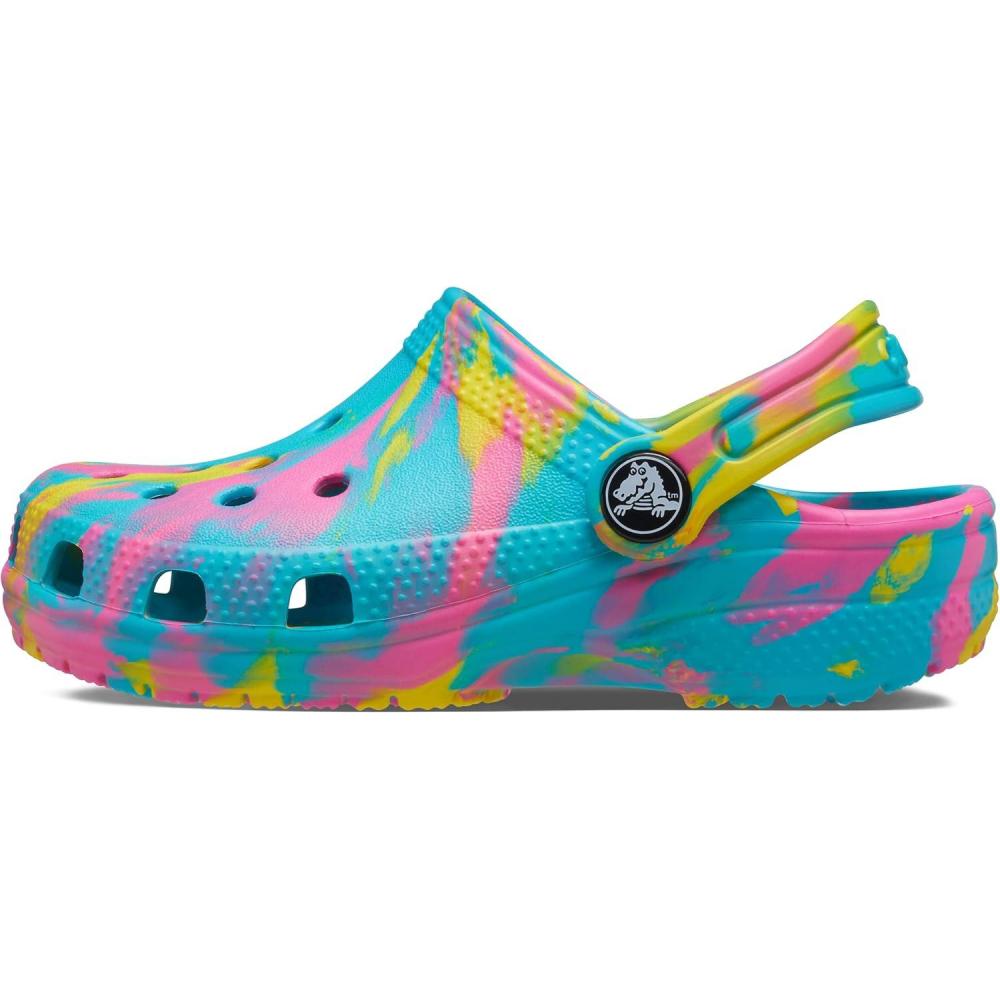 image:imageCrocs UnisexChild Classic Watercolor Marbled Clog KDigital AquaMulti