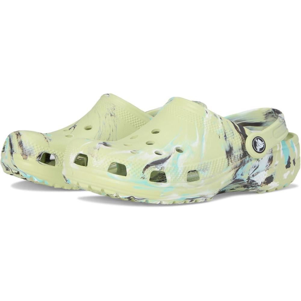 image:imageCrocs UnisexChild Classic Watercolor Marbled Clog KFrothy GreenMulti