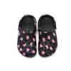 Crocs Kids Unisex Classic Clogs with Patterns and Graphics (Toddler/Little Kid/Big Kid) Black/Flowers 4 Big Kid Medium