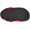Crocs Men’s Classic Cozzzy Slippers(Buffalo Plaid/Varsity Red/Black)