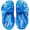 Crocs Unisex-Child Classic Watercolor Marbled Clog K(Blue Bolt/Multi)