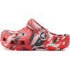 Crocs Unisex-Child Classic Watercolor Marbled Clog K(Flame/Multi)
