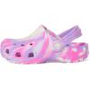 Crocs Unisex-Child Classic Watercolor Marbled Clog K(Pink Crush/Multi Glow in the Dark)