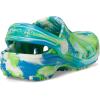 Crocs Unisex-Child Classic Watercolor Marbled Clog K(Prep Blue/Multi Glow in the Dark)