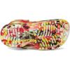 Crocs Unisex-Child Classic Watercolor Marbled Clog K(Varsity Red/Multi Glow in the Dark)