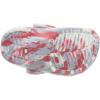 Crocs Unisex-Child Classic Watercolor Marbled Clog K(White/Flame)