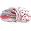Crocs Unisex-Child Classic Watercolor Marbled Clog K(White/Flame)