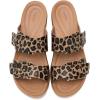 Crocs Women’s Brooklyn Buckle Low Sandals(Sepia/Leopard)