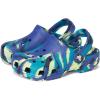 Crocs Unisex-Child Classic Watercolor Marbled Clog K(Navy/Turbo Teal)
