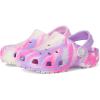 Crocs Unisex-Child Classic Watercolor Marbled Clog K(Pink Crush/Multi Glow in the Dark)