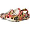 Crocs Unisex-Child Classic Watercolor Marbled Clog K(Varsity Red/Multi Glow in the Dark)