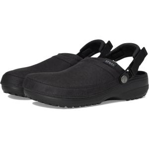 Crocs Unisex-Adult Classic Crafted Canvas Clogs for Men and Women(Black Suede)