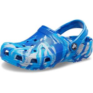 Crocs Unisex-Child Classic Watercolor Marbled Clog K(Blue Bolt/Multi)