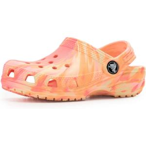 Crocs Unisex-Child Classic Watercolor Marbled Clog K(Guava/Multi)