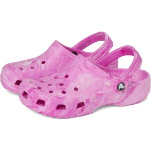 Crocs Unisex-Child Classic Watercolor Marbled Clog K(Pink Swirl)