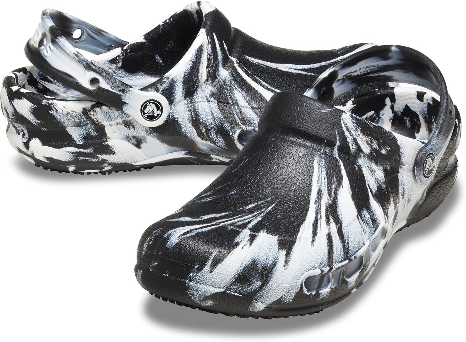 image:imageCrocs UnisexAdult Bistro Clogs Slip Resistant Work ShoesBlackWhite