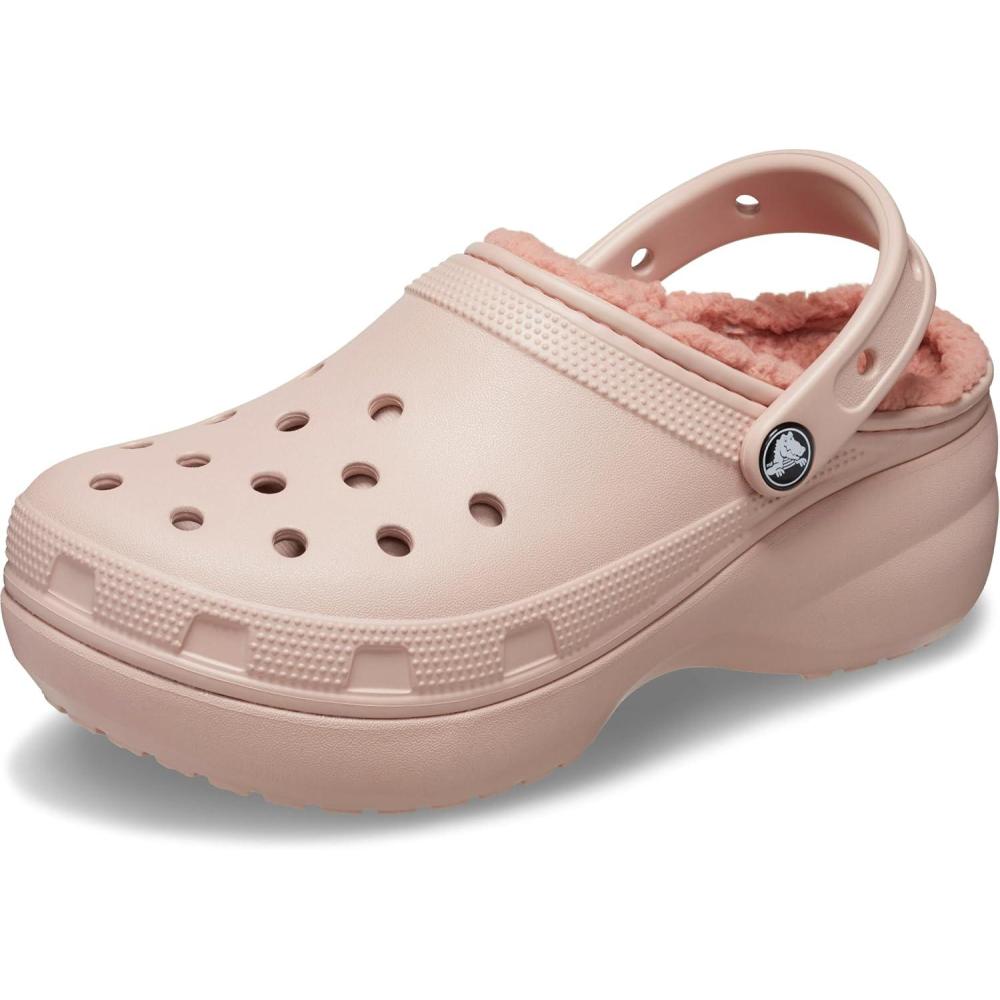 image:imageCrocs Womens Classic Lined Platform ClogsPink Clay