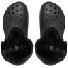 Crocs Women’s Classic Lined Platform Clogs(Black Fuzzy)