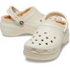 Crocs Women’s Classic Lined Platform Clogs(Bone)