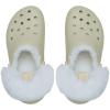 Crocs Women’s Classic Lined Platform Clogs(Bone Fuzzy)