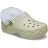 Crocs Women’s Classic Lined Platform Clogs(Bone Fuzzy)
