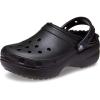 Crocs Women’s Classic Lined Platform Clogs(Black)
