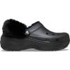 Crocs Women’s Classic Lined Platform Clogs(Black Fuzzy)
