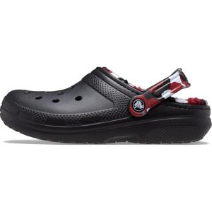 Crocs Unisex-Adult Classic Lined Clog(Black/Red)