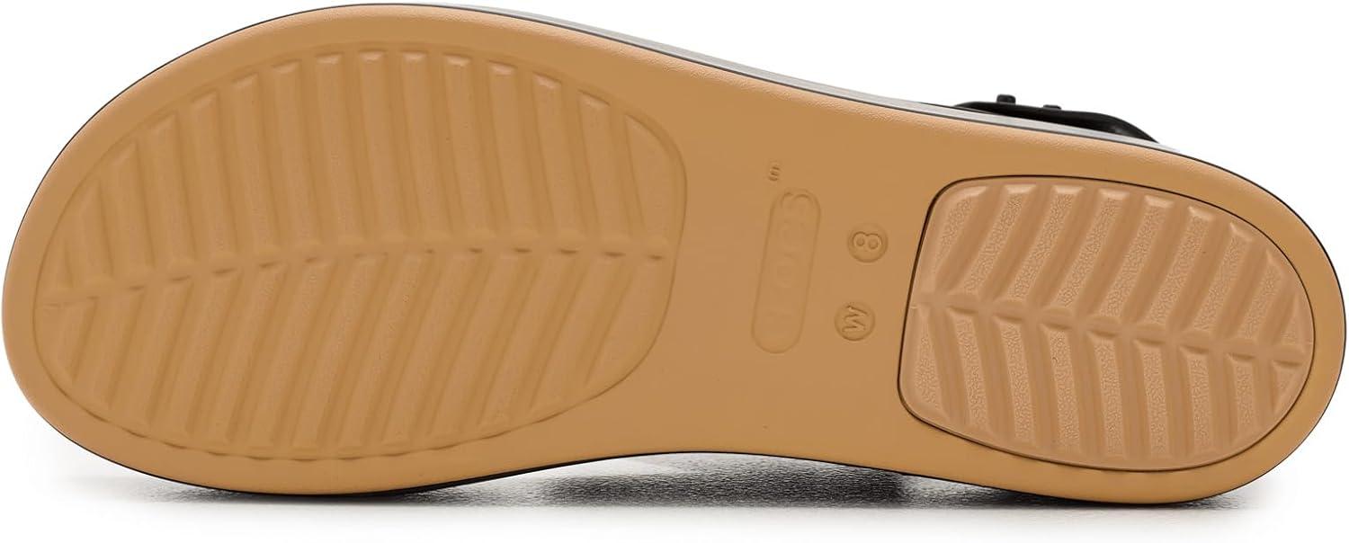 image:imageCrocs Womens Brooklyn Cork Low WedgeBlackCashew
