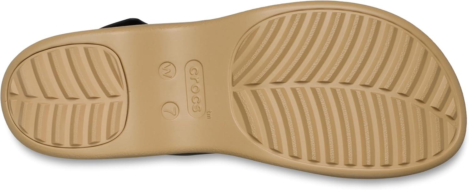 image:imageCrocs womens Brooklyn Sky Sandals Wedge SandalsBlackCashew