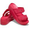 Crocs Women’s Brooklyn Buckle Low Wedges(Digital Rasberry)