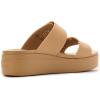 Crocs Women’s Brooklyn Buckle Low Wedges(Umber)