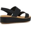 Crocs Women’s Brooklyn Cork Low Wedge(Black/Cashew)