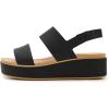 Crocs Women’s Brooklyn Cork Low Wedge(Black/Cashew)