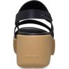 Crocs womens Brooklyn Sky Sandals, Wedge Sandals(Black/Cashew)