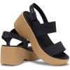 Crocs womens Brooklyn Sky Sandals, Wedge Sandals(Black/Cashew)