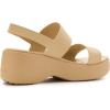Crocs womens Brooklyn Sky Sandals, Wedge Sandals(Cashew)