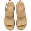 Crocs womens Brooklyn Sky Sandals, Wedge Sandals(Cashew)
