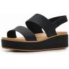 Crocs Women’s Brooklyn Cork Low Wedge(Black/Cashew)