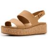 Crocs Women’s Brooklyn Cork Low Wedge(Umber)