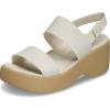 Crocs womens Brooklyn Sky Sandals, Wedge Sandals(Frappe/Cashew)