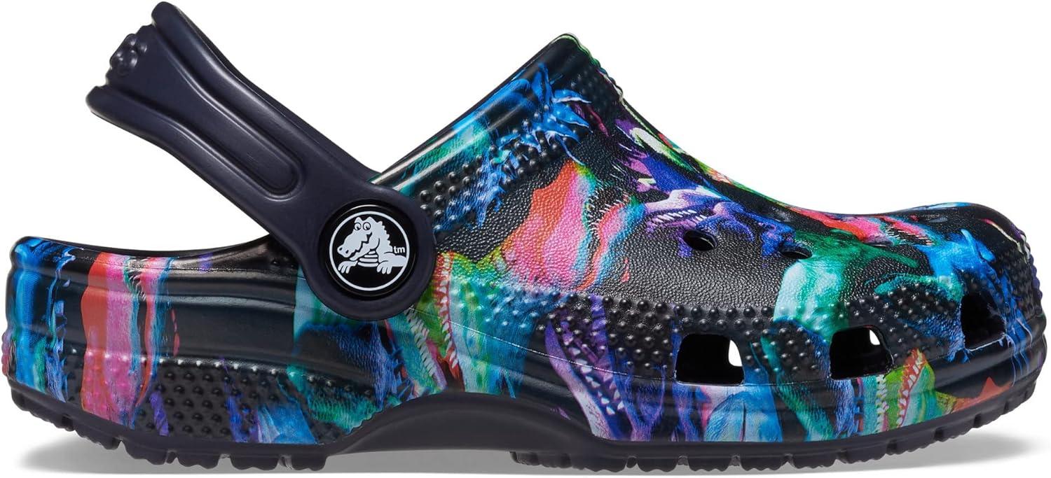 image:imageCrocs Boys Classic Graphic Monster Print ClogsDeep NavyMulti Dino