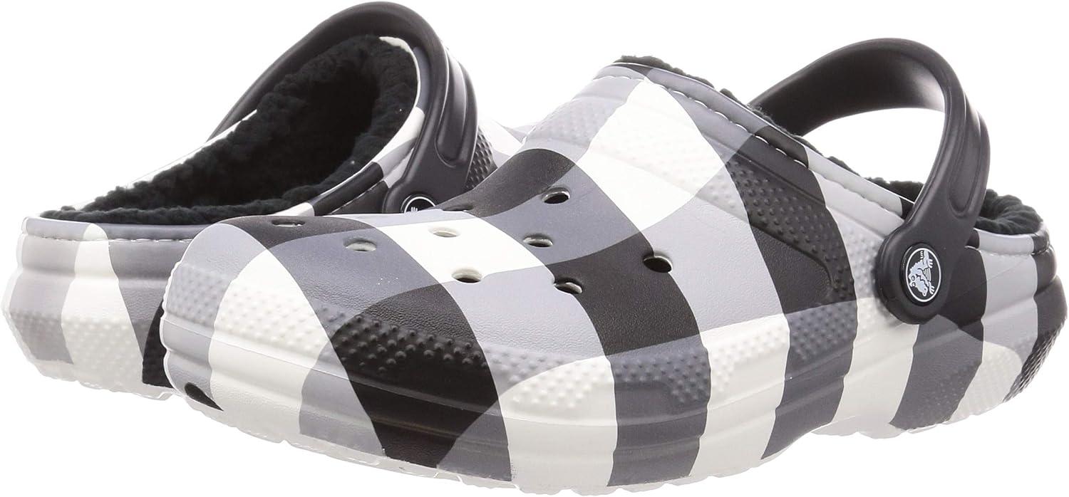 image:imageCrocs Boys Classic Graphic Monster Print ClogsWhite Plaid