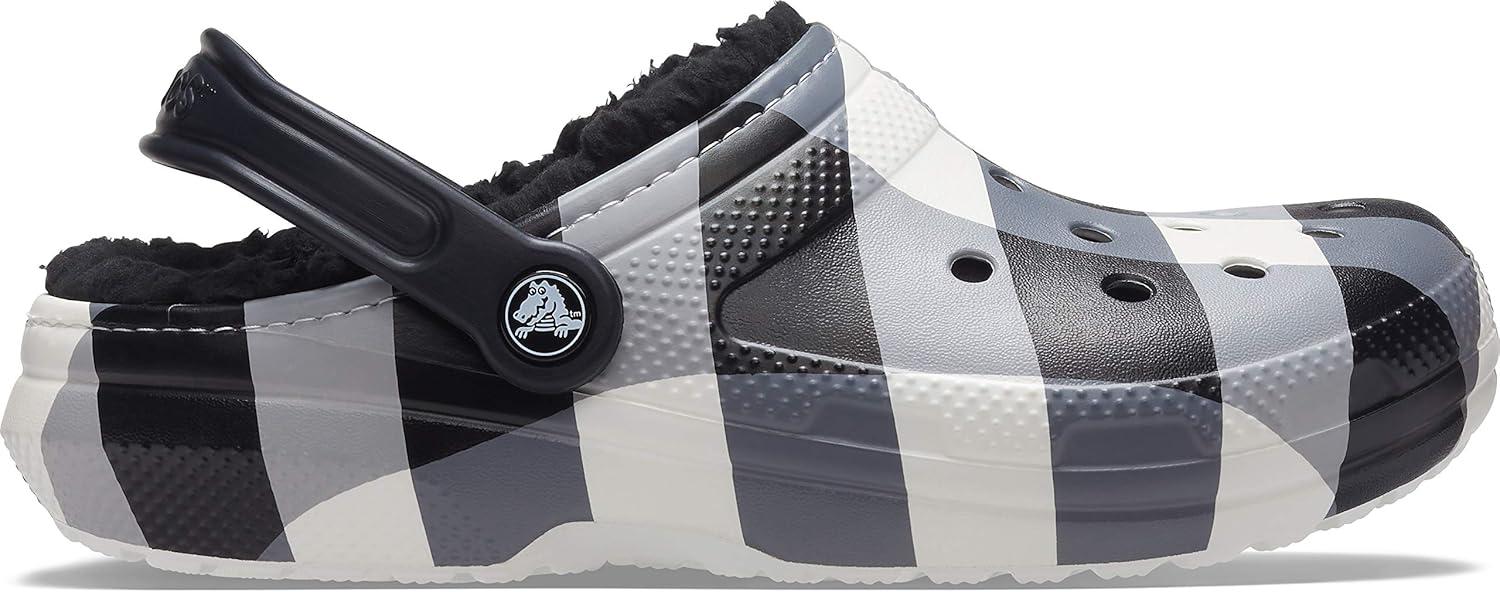 image:imageCrocs Boys Classic Graphic Monster Print ClogsWhite Plaid