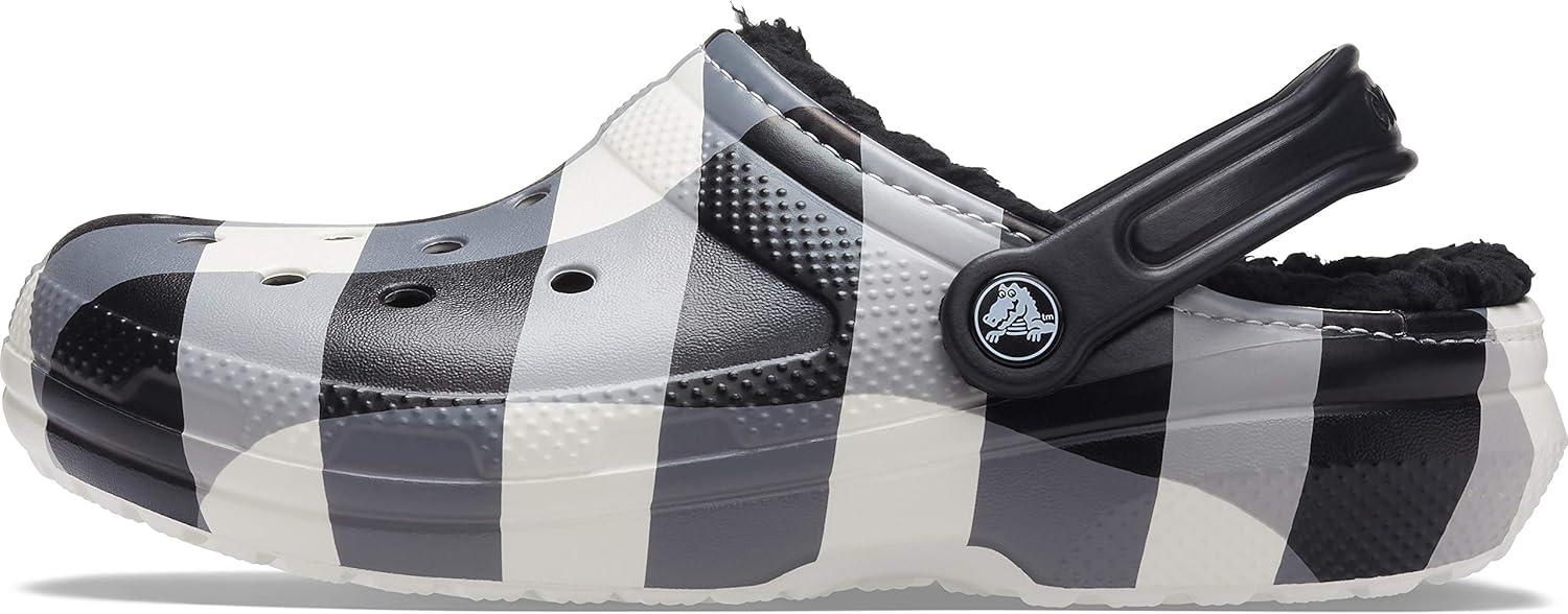 image:imageCrocs Boys Classic Graphic Monster Print ClogsWhite Plaid