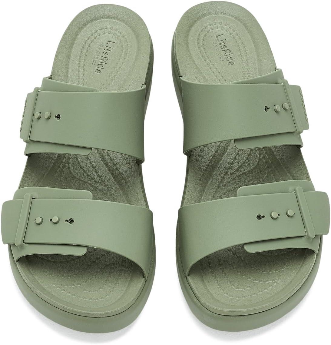 image:imageCrocs Womens Brooklyn Buckle Low SandalsCargo