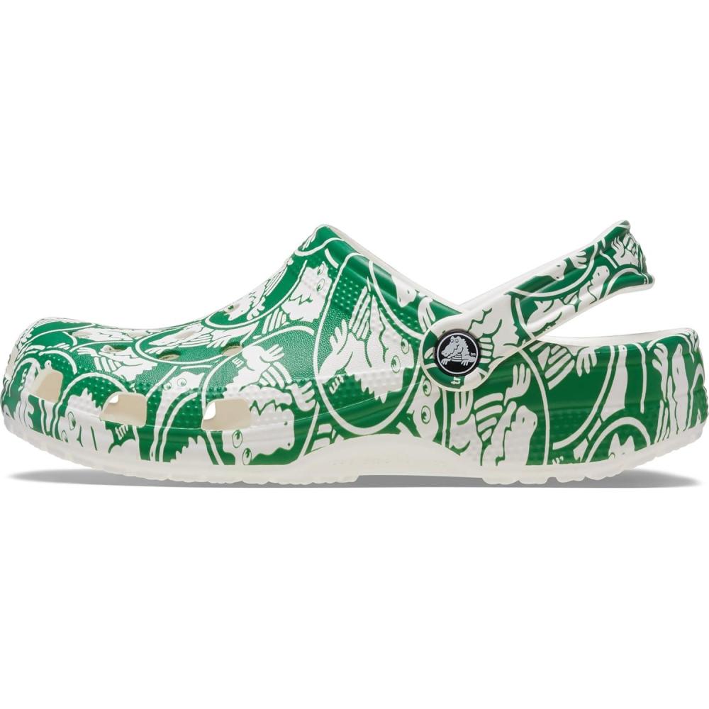 image:imageCrocs Boys Classic Graphic Monster Print ClogsGreen IvyDuke